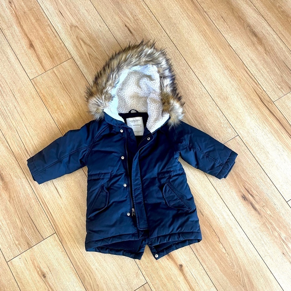 EUC Crewcuts Fishtail Puffer Jacket 2T